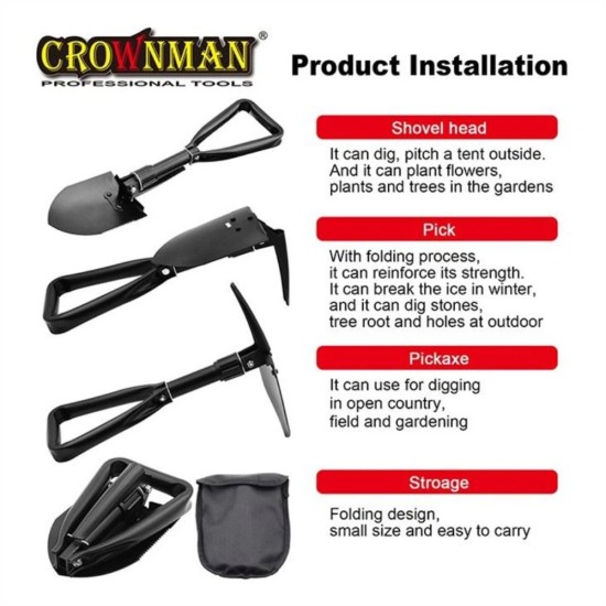 Πτυσσόμενο πτυοσκάπανο κήπου - CROWNMAN