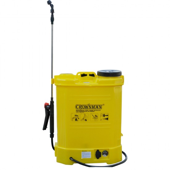 Ηλεκτρικός επαναφορτιζόμενος ψεκαστήρας μπαταρίας 16 Λίτρων - CROWNMAN