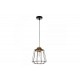 Pendant light E27 made in black metal & Wood D:25cm (4388) - INLIGHT