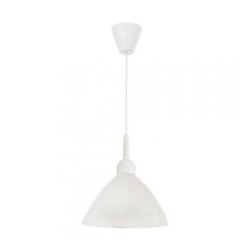 Κρεμαστό φωτιστικό από λευκό γυαλί 1XE27 D:18cm (4409-C-Λευκό) - INLIGHT