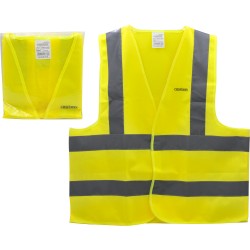 Κίτρινο γιλέκο εργασίας ( L ) Με Ανακλαστικές ταινίες CROWNMAN