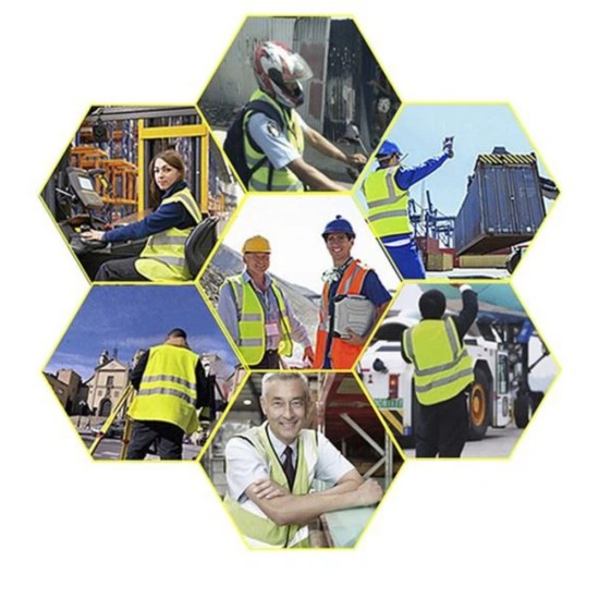 Κίτρινο γιλέκο εργασίας ( XL ) Με Ανακλαστικές ταινίες CROWNMAN