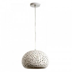 Κρεμαστό φωτιστικό γύψινο σε λευκή απόχρωση 1XE27 D:28cm (4472) - INLIGHT