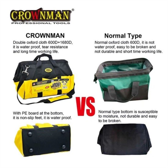 Πολυχρηστική αδιάβροχη τσάντα χειρός 600D  CROWNMAN