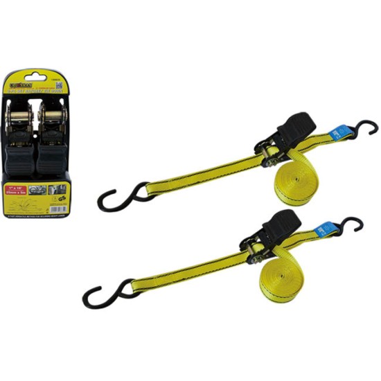 Σέτ 2 Ιμάντες αποσκευών 25mm x 5mt Μέγιστο βάρος συγκράτησης : 275 kg - CROWNMAN