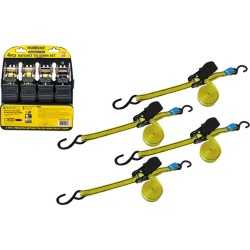 Σέτ 4 Ιμάντες αποσκευών 25mm x 5mt Μέγιστο βάρος συγκράτησης : 275 kg - CROWNMAN