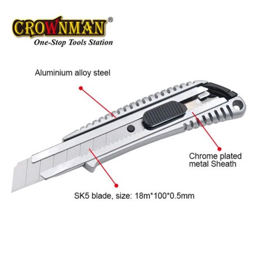 Φαλτσέτα 18mm Με Μεταλλικό Σώμα CROWNMAN