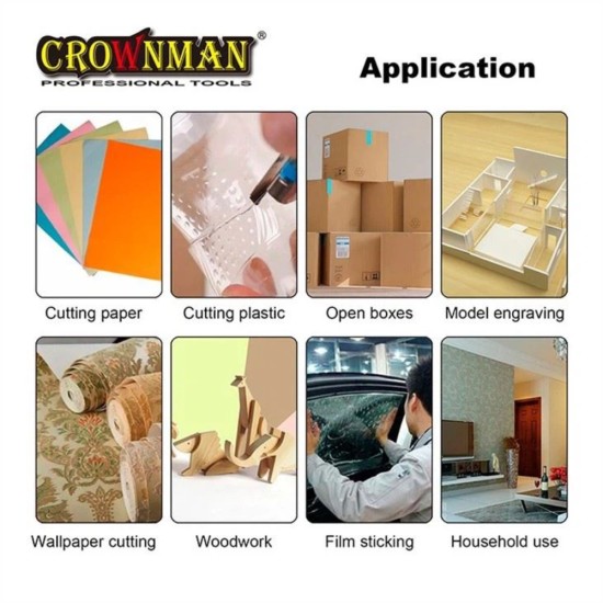 Φαλτσέτα 18mm Με Μεταλλικό Σώμα CROWNMAN