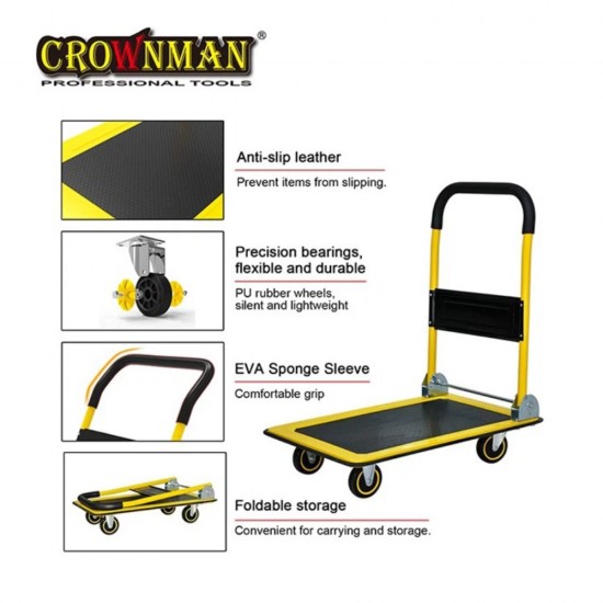 Αναδιπλούμενη πλατφόρμα μεταφοράς φορτίων εως 150kg CROWNMAN