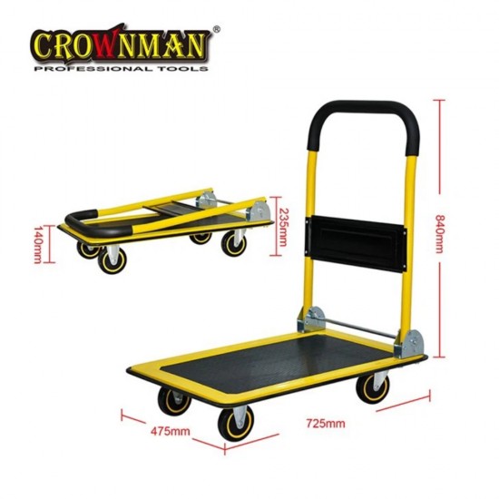 Αναδιπλούμενη πλατφόρμα μεταφοράς φορτίων εως 150kg CROWNMAN