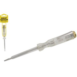 Κατσαβίδι Δοκιμαστικό μικρό 140mm διάφανο CARBON STEEL 100V / 250V AC DC - CROWNMAN