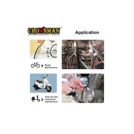 Κασετίνα Σέτ 46 ΤΜΧ Καστάνια με Καρυδάκια 1/4" - CROWNMAN