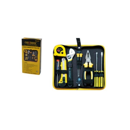 Κασετίνα Σέτ 9 ΤΜΧ Εργαλεία χειρός - CROWNMAN