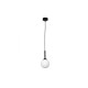 Pendant light made in black metal and opal glass 1XG9 D:13cm (4514-1) - INLIGHT
