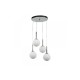 Pendant light made in black aluminium, and opal glass 3XG9 D:30cm (4515-3 ΡΟΖΕΤΑ) - INLIGHT