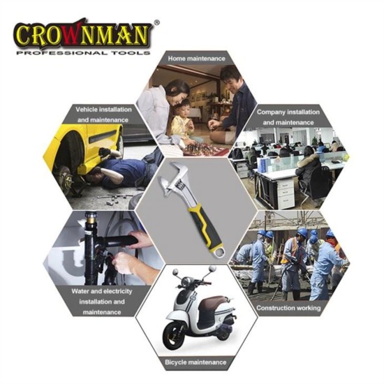 Γαλλικό κλειδί 200m Φ:8-200mm - CROWNMAN