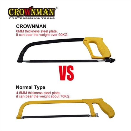 Πριόνι σιδήρου με πλαστική χειρολαβή 300mm - CROWNMAN