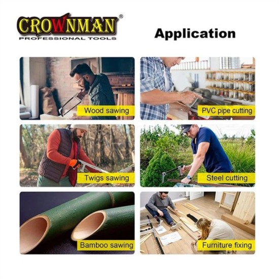 Πριόνι σιδήρου με πλαστική χειρολαβή 300mm - CROWNMAN