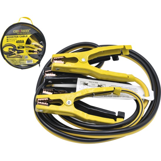 Καλώδια εκκίνησης μπαταρίας αυτοκινήτου 400A / 3 μέτρα  - CROWNMAN