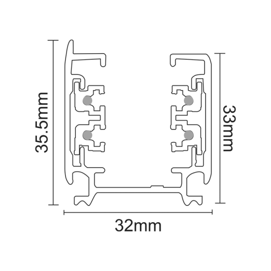 Ράγα 3 Φάσεων 230V AC Οροφής - Κρεμαστή (1μέτρο) Λευκή - 4W1MW - aca