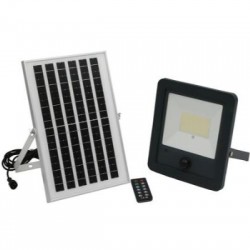 Ηλιακός Προβολέας LED 100W  Mε Aνιχνευτή Κίνησης Υπερύθρων + Φωτοκύταρρο ημέρας νύχτας  1000lm 4000k γραφίτης- Adeleq 
