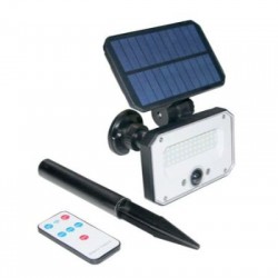 Ηλιακός Προβολέας LED Mε Aνιχνευτή Κίνησης.1500lm 4000K Μάυρος Κήπου- Adeleq 