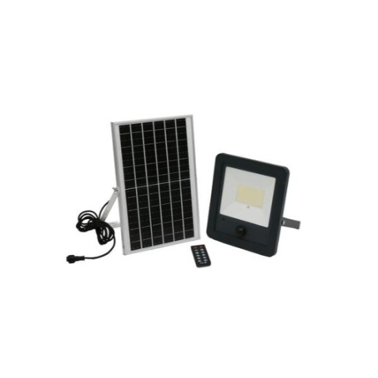Ηλιακός Προβολέας LED 200W  Mε Aνιχνευτή Κίνησης Υπερύθρων + Φωτοκύταρρο ημέρας νύχτας  2000lm 4000k γραφίτης- Adeleq 
