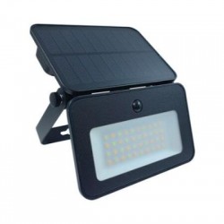 Ηλιακός Προβολέας LED 6W  Mε Aνιχνευτή Κίνησης Υπερύθρων + Φωτοκύταρρο ημέρας νύχτας  900lm 3CCT Μάυρος - Adeleq 