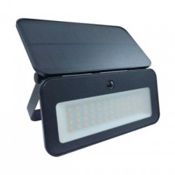 Ηλιακός Προβολέας LED 8W  Mε Aνιχνευτή Κίνησης Υπερύθρων + Φωτοκύταρρο ημέρας νύχτας  1200lm 3CCT Μάυρος - Adeleq 