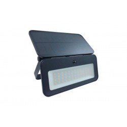 Ηλιακός Προβολέας LED 8W  Mε Aνιχνευτή Κίνησης Υπερύθρων + Φωτοκύταρρο ημέρας νύχτας  1200lm 3CCT Μάυρος - Adeleq 