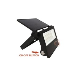 Solar Led floodlight Microwave 5W 4000K Black - Adeleq