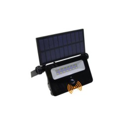 Ηλιακός προβολέας.LED με ανιχνευτη.κίνησης υπερύθρων.& Φωτοκύτταρο.900lm 4000K Μάυρος - Adeleq 