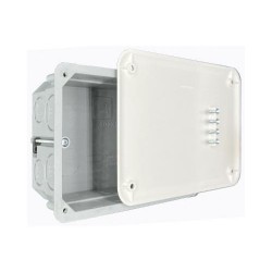 Distribution box for plaster 100x150x50mm 25 gates with cover and 4 screws  - DABLER