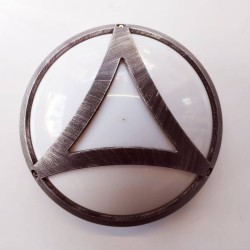 Φωτιστικό απλίκα εξωτερικού χώρου ασημί IP54 /230V - 60W E27 - 5001