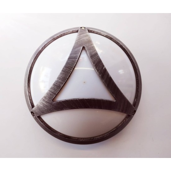 Φωτιστικό απλίκα εξωτερικού χώρου ασημί IP54 /230V - 60W E27 - 5001