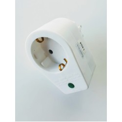 Schuko plug to female schuko surge protection white - POPP