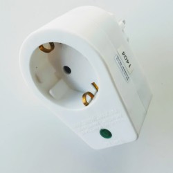 Φίς σούκο σε φίς σούκο θηλυκό με αντικεραυνική προστασία Λευκό - POPP