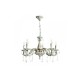 Pendant light made in beige patina metal crystals 3XE14 D:55cm (5304-3) - INLIGHT