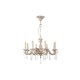 Pendant light made in beige patina metal crystals 3XE14 D:55cm (5304-3) - INLIGHT