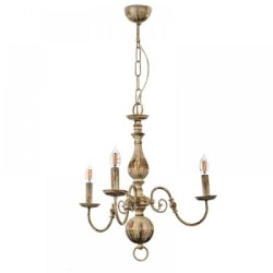 Κρεμαστό φωτιστικό από μέταλλο σε λευκή πατίνα 3XE14 D:83cm (5311-3) - INLIGHT