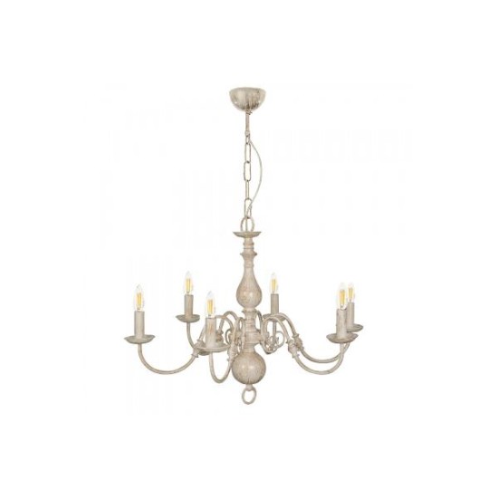 Κρεμαστό φωτιστικό από μέταλλο σε λευκή πατίνα 3XE14 D:83cm (5311-3) - INLIGHT