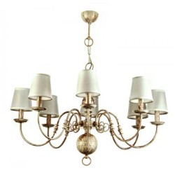 Κρεμαστό φωτιστικό από μέταλλο σε λευκή πατίνα 8XE14 D:83cm (5311-8) - INLIGHT