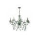 Κρεμαστό φωτιστικό από διάφανο γυαλί και κρύσταλλα 3XE14 D:55cm (5314-3-CLEAR) - INLIGHT