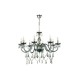 Pendant light made in fime  glass and crystals 3XE14 D:55cm (5314-3-FIME) - INLIGHT