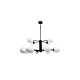 Pendant light made in black metal and opal glass 3XG9 D:45cm (5315-3) - INLIGHT
