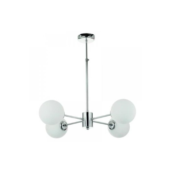 Pendant light made in golden aluminium, and opal glass  3XG9 D:45cm (5316-3) - INLIGHT