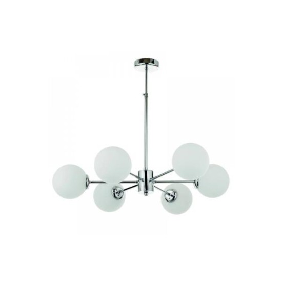 Pendant light made in golden aluminium, and opal glass  3XG9 D:45cm (5316-3) - INLIGHT