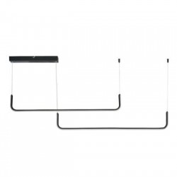 Κρεμαστό φωτιστικό LED 38W 3CCT απο μάυρο αλουμίνιο και ακρυλικό 115cm (6052- Black) - INLIGHT