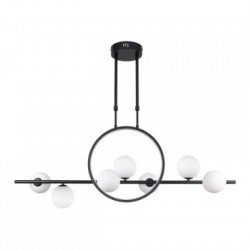 Κρεμαστό φωτιστικό LED 14W 3000K και 7XG9 σε μαύρο χρώμα D:100cm (6062-BL) - INLIGHT