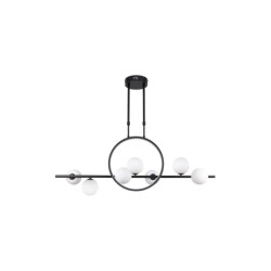 Κρεμαστό φωτιστικό LED 14W 3000K και 7XG9 σε μαύρο χρώμα D:100cm (6062-BL) - INLIGHT